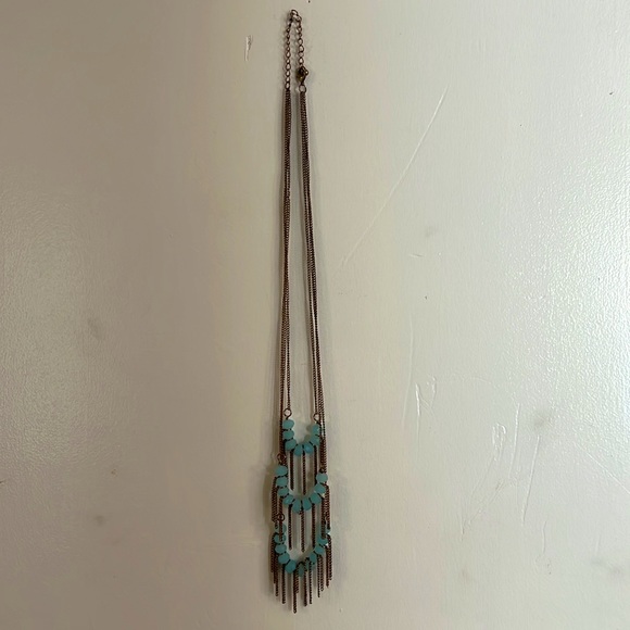 Blue Jewel 3-Layer Necklace - Picture 4 of 5